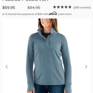 Women’s bamboo thermal fleece pullover